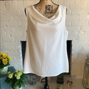 White drape necked shell XL